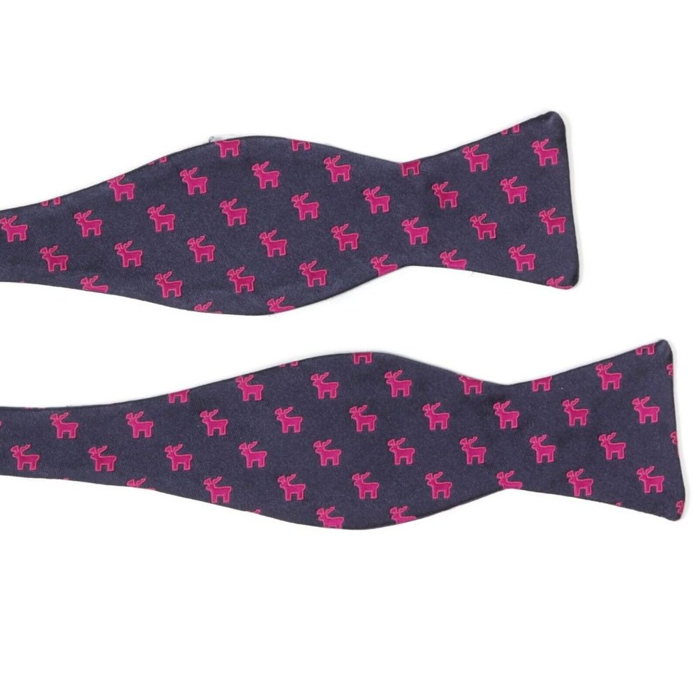 Ted Baker Navy and Pink Bow Tie